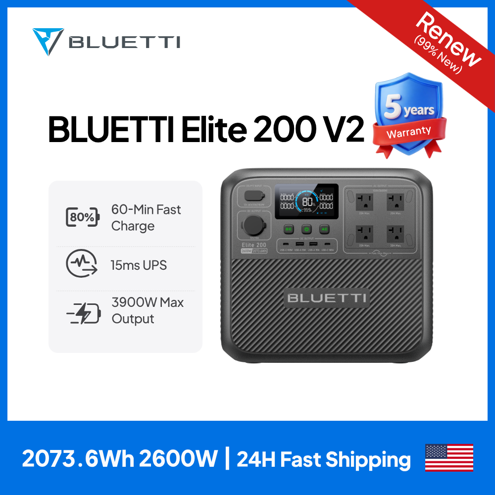 【Renew】BLUETTI Elite 200 V2 St - Solar Emergency Charger avis et prix